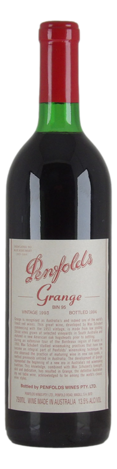 Penfolds Bin 95 Grange 1993 (1x 750mL), SA.