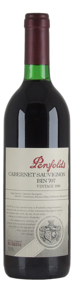 Penfolds Bin 707 Cabernet Sauvignon 1996 (1x 750mL) SA.