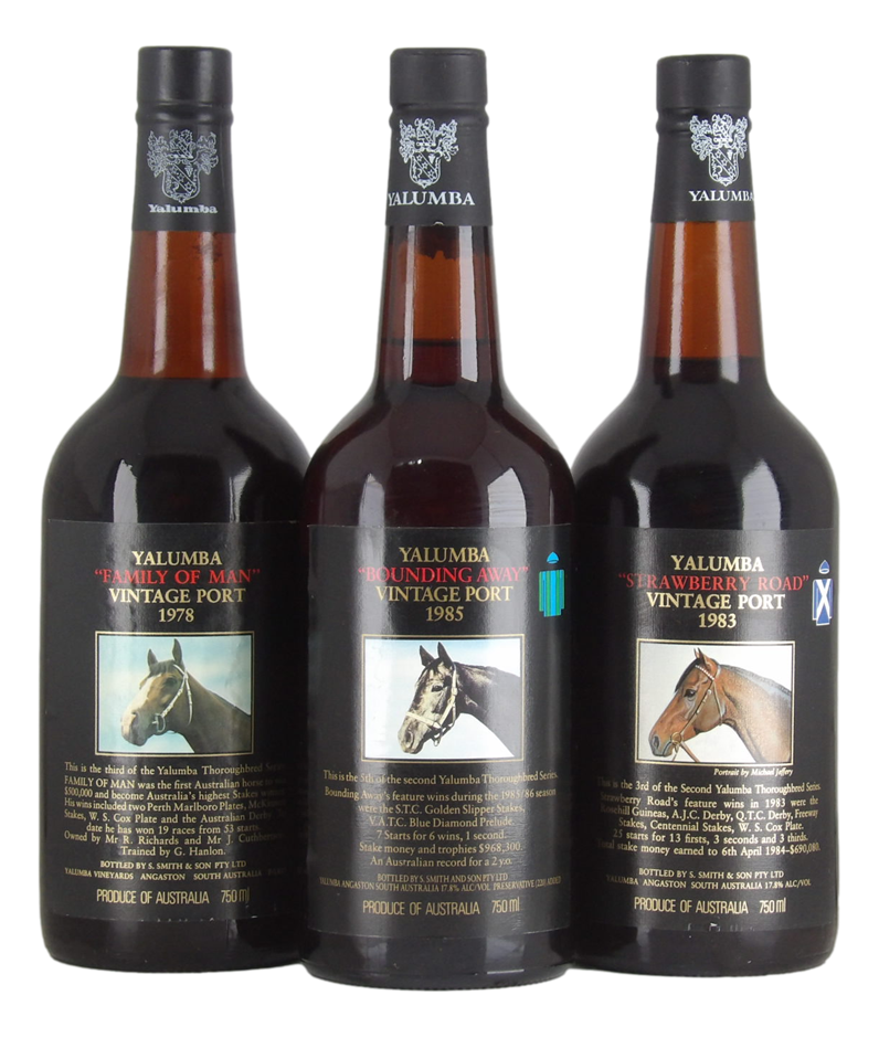 Yalumba Race Horse Vintage Port Pack (3x 750mL), SA.