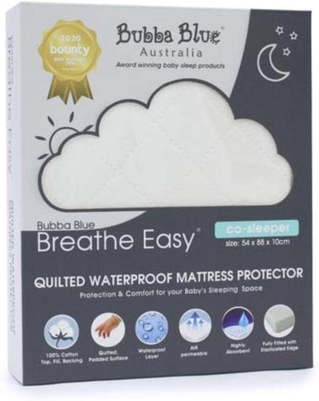 Bubba Blue Quilted Mattress Protector Co Sleeper, bedside sleeper 54x88x10c