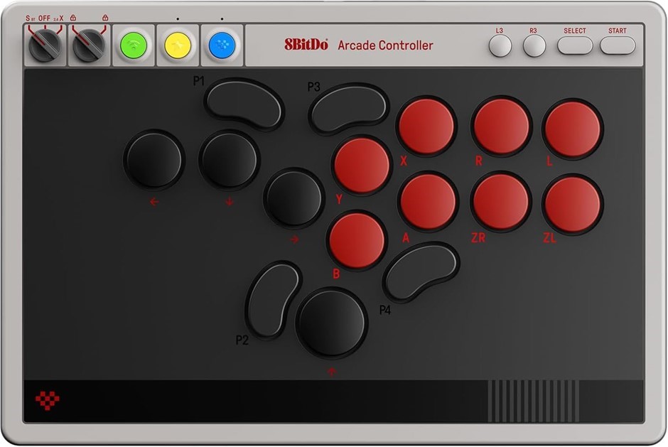 8BitDo All-Button Arcade Controller for Switch/Switch 2 & Windows – Bluetoo