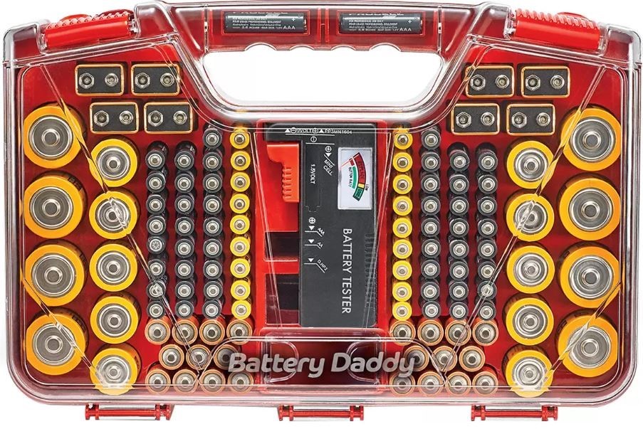 BATTERY DADDY Battery Organiser And Storage Case w/ Tester. NB: Not in orig