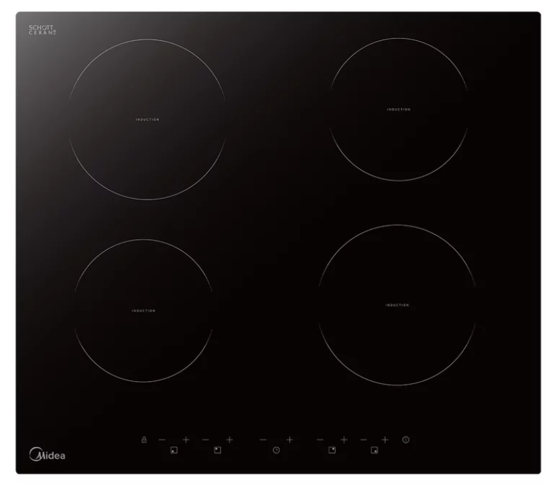 MIDEA 60cm 4 Zone Induction Cooktop, 7200W, Black, MC-IF7216G4-A1.