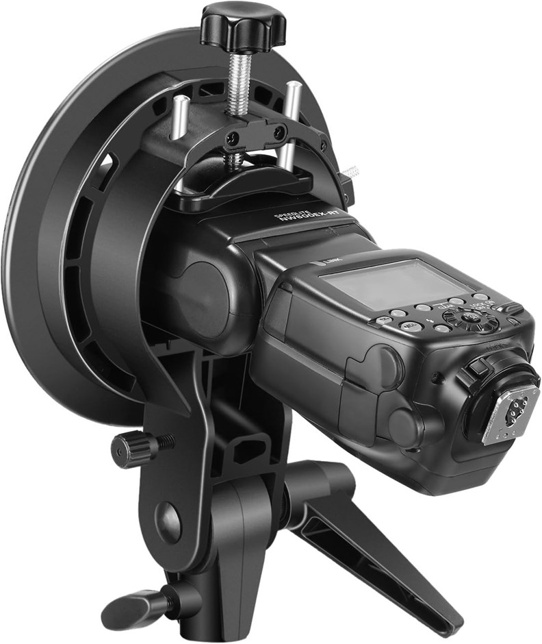 NEEWER S Type Bracket Holder with Bowens Mount for Square Head Flash Speedl