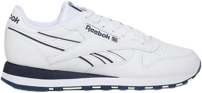 REEBOK Women's Classic Leather Sneaker, US13/EU47, White/Vector Navy/Vector