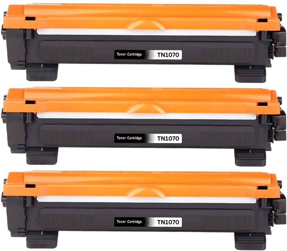 Set of 3 x TECOR Premium Toner Cartridges, BR-TN1070, Black. Buyers Note -