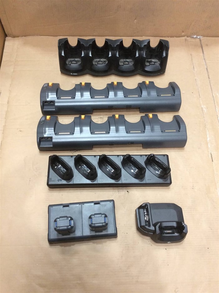 Mixed Brand Zebra Mobile Computer Charging Cradles (Lot of 6)