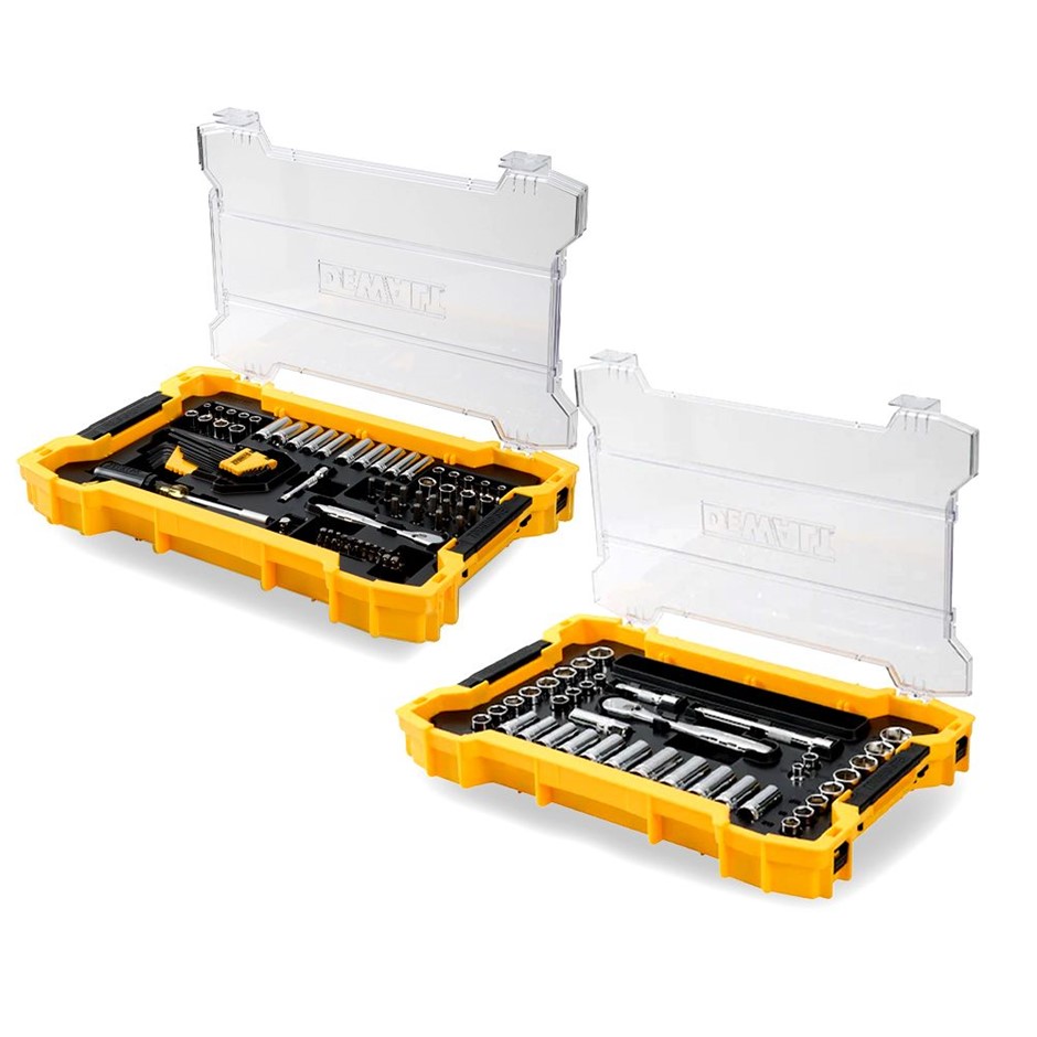 DeWALT 131pc 1/4" & 3/8" Drive SAE/Metric Mechanic Tool Set with TOUGHSYTEM