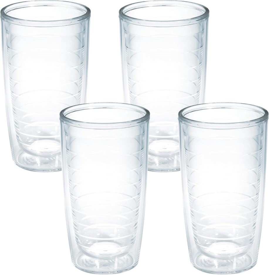 TERVIS 4-Pack Tumbler, 16-Ounce, Clear