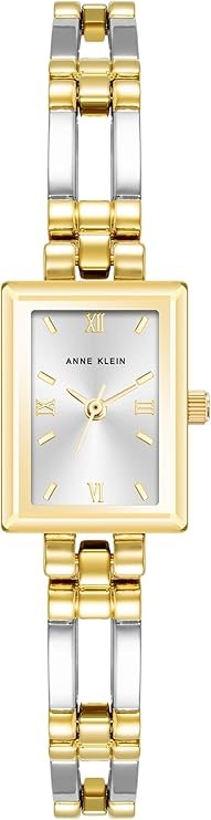 ANNE KLEIN Women's Two-Tone Link Bracelet Watch. NB: Needs new battery.