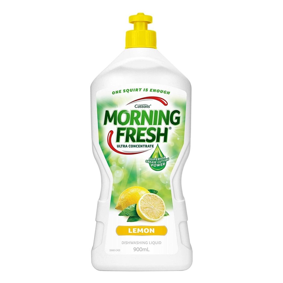 4 x MORNING FRESH Dishwashing Liquid, Lemon Scent, 900ml. NB: leaking.