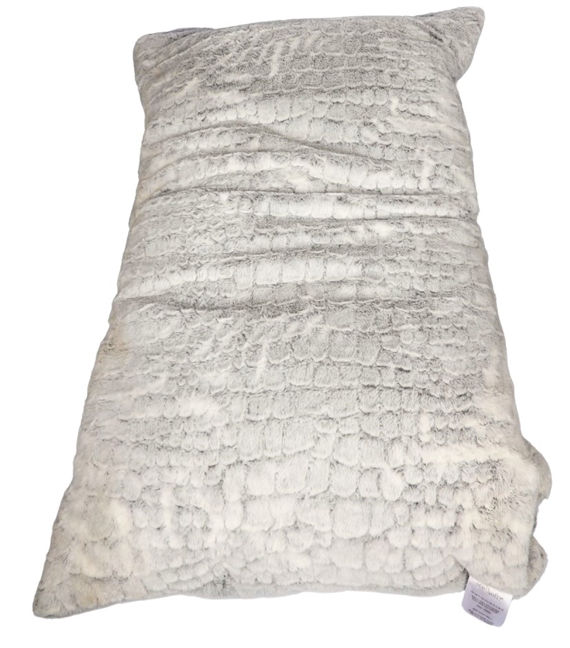 TRULY SOFT Luxury Faux Fur Body Pillow, 76cm x 122cm, White. NB: colour is