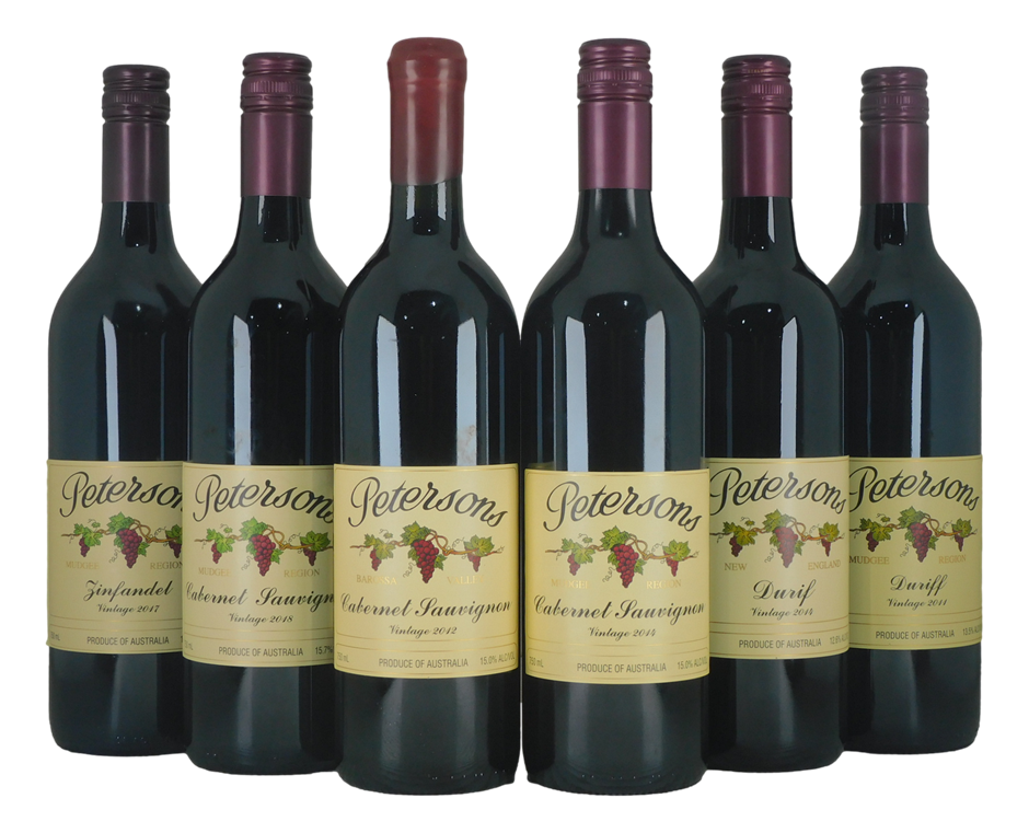Petersons Family Vineyard Mixed Red Pack (6x 750mL).