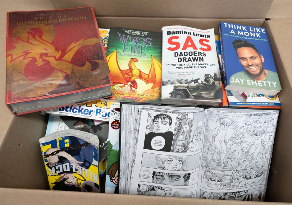 Approx. 550 x Assorted Hardcover & Paperback Books, Novel, Educational, Coo