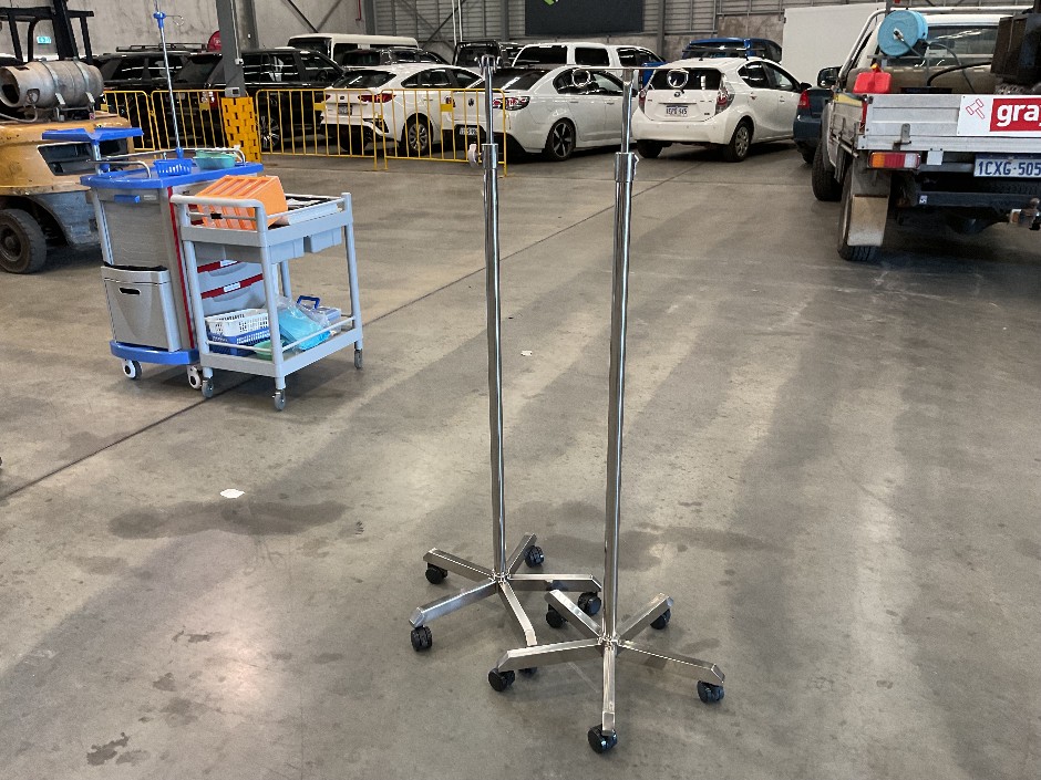 Stainless IV Drip stands x2