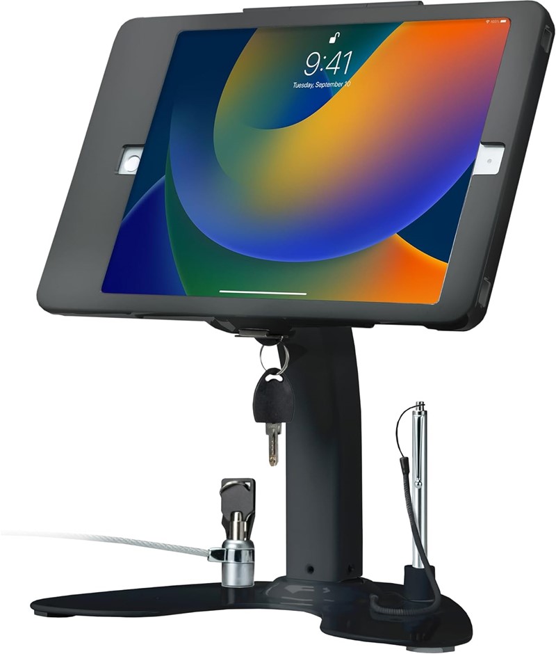 CTA Digital: Dual Security Kiosk Stand with Locking Case and Cable for iPad