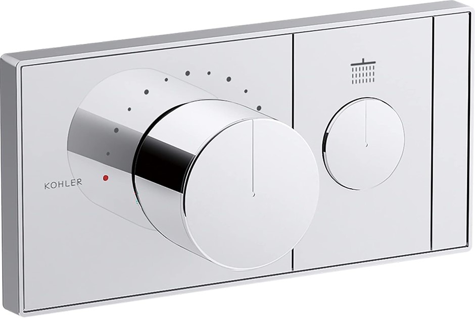 KOHLER 26345-9-CP Anthem Recessed Mechanical Thermostatic Valve, One-Outlet