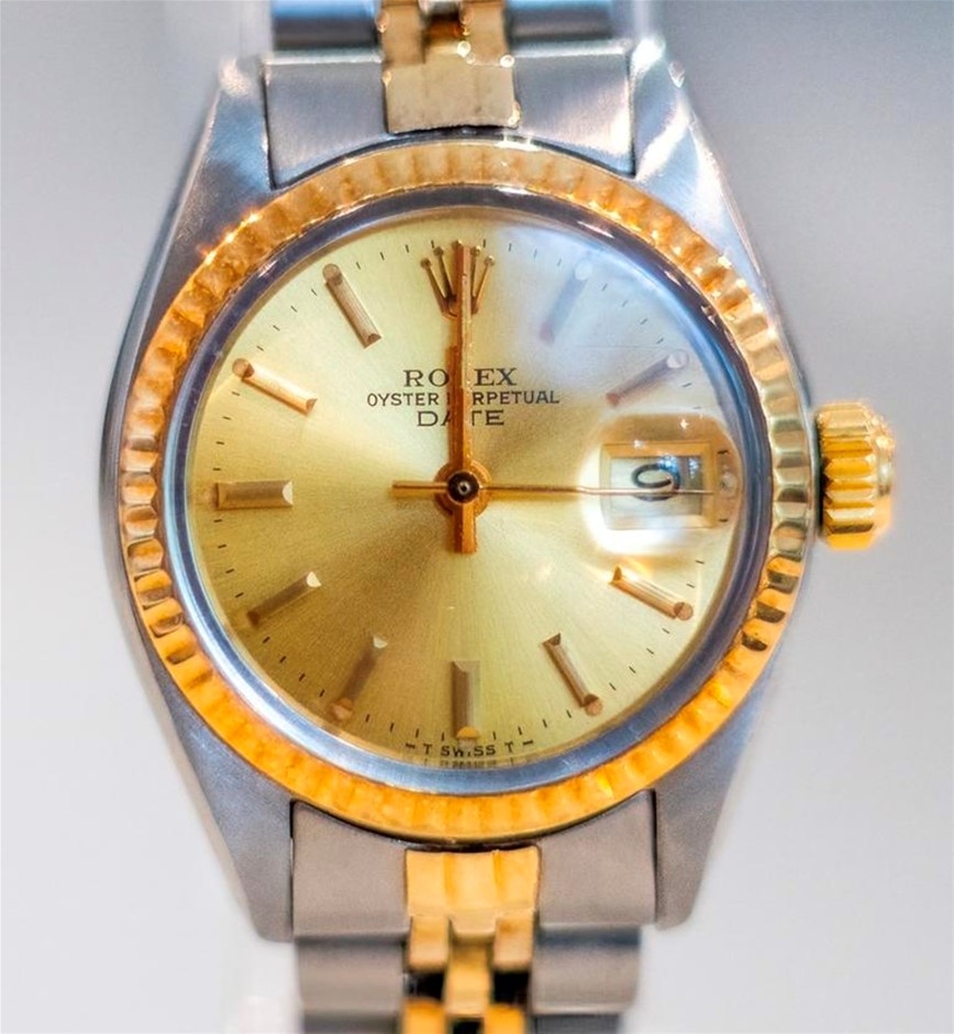 ROLEX LADY-DATEJUST AUTO 26MM STAINLESS STEEL, 18K YELLOW GOLD 69173 BXOCOA