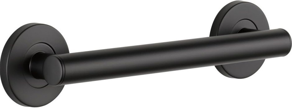 DELTA Faucet 41812-BL Contemporary Decorative ADA Grab Bar, Matte Black, 12
