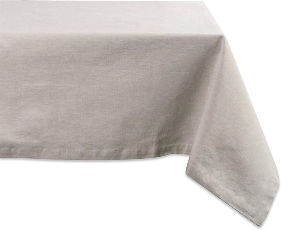 2 X DII 100% Cotton, Machine Washable, Everyday Chambray Kitchen Tablecloth