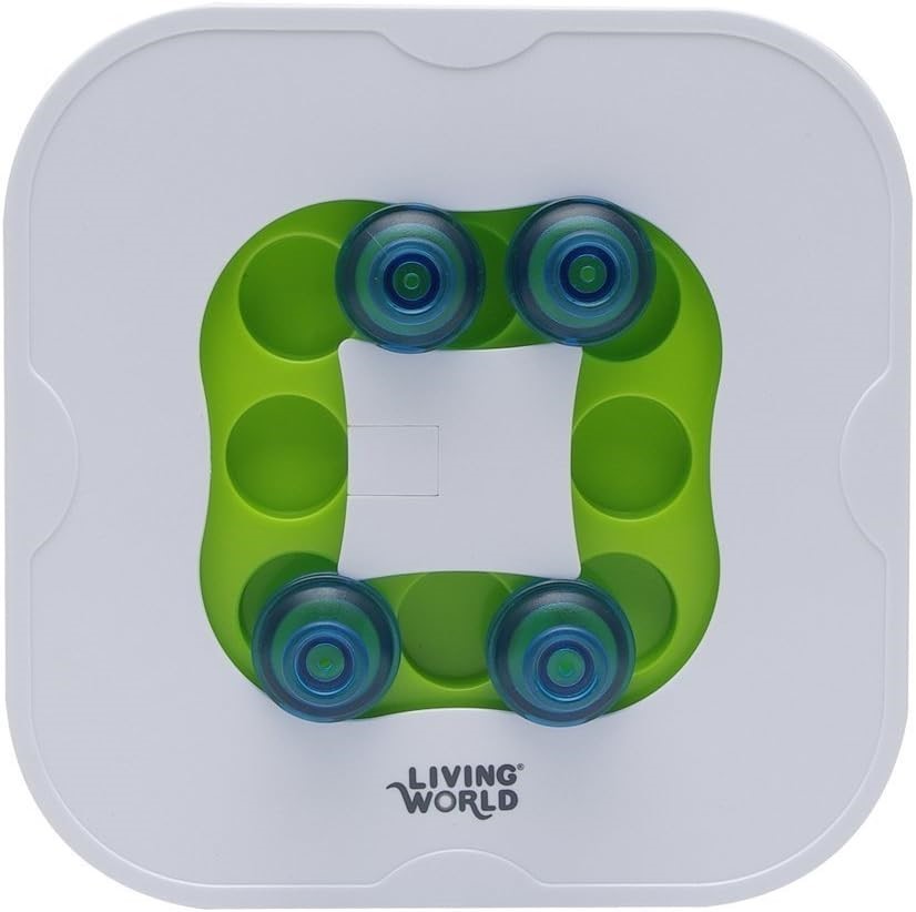 2 x LIVING WORLD 3-in-1 Teach-n-Treat Interactive Toy White.