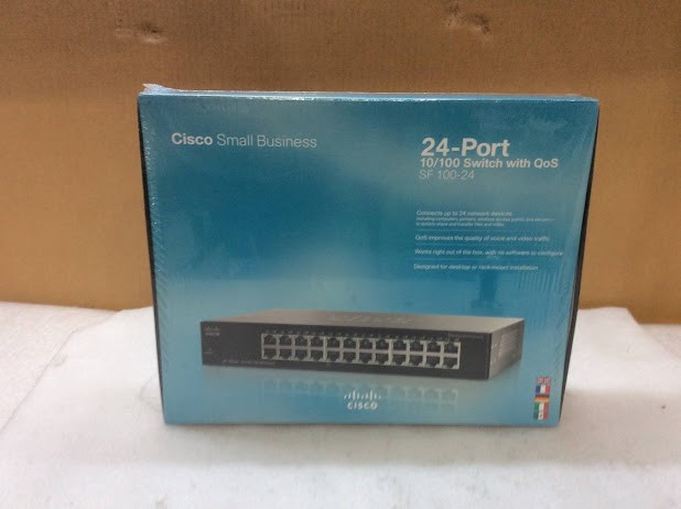 Cisco Small Business SF100-24 24-port 10/100 Switch - New