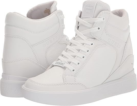 GUESS Women's Blairin Sneaker, Size 8.5M, White Logo, GWBLAIRIN3 Buyers No