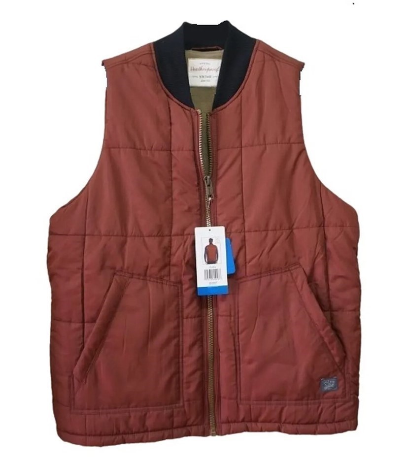 WEATHERPROOF Men's Fleece-Lined Vest, Size 2XL, Orange. Buyers Note - Disc