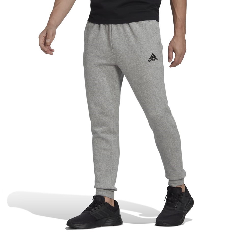 ADIDAS Men's FeelCozy Pants, Size AU 2XL, MediumGreyHeather/Black, HL2230.