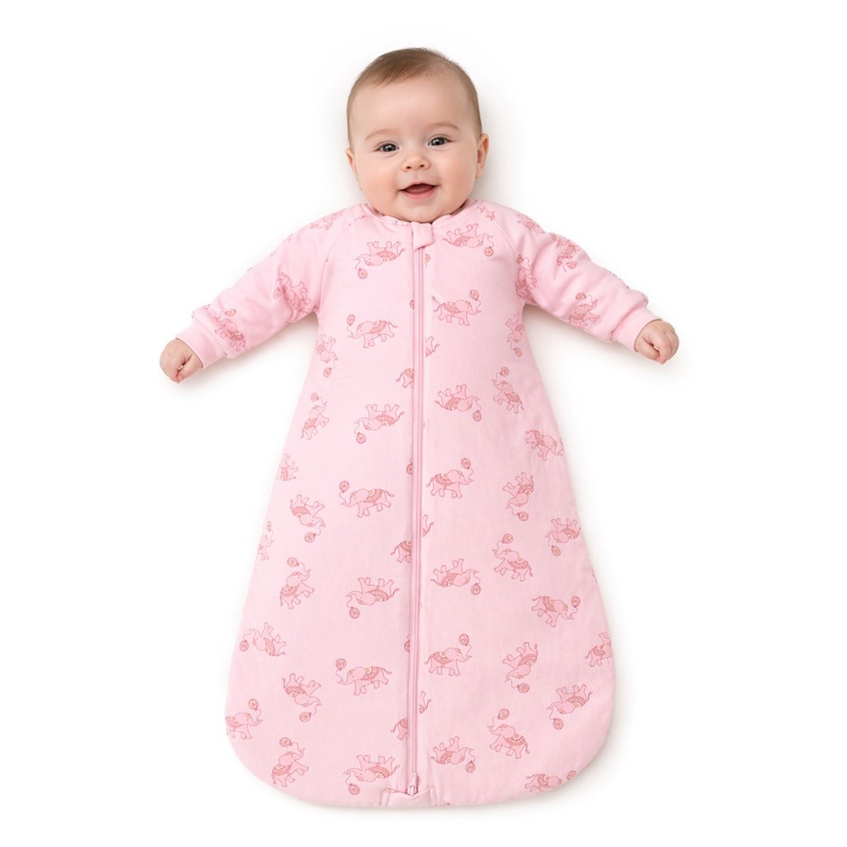 SNUGTIME Cotton Long Sleeve Sleeping Bag, Size 1-2 (Fit 12-24M), 3 TOG, 10