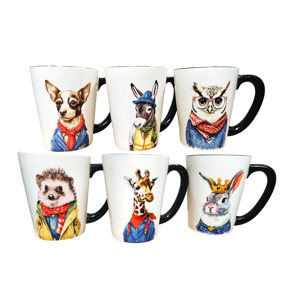 SIGNATURE HOUSEWARES 6pc Animal Mugs.