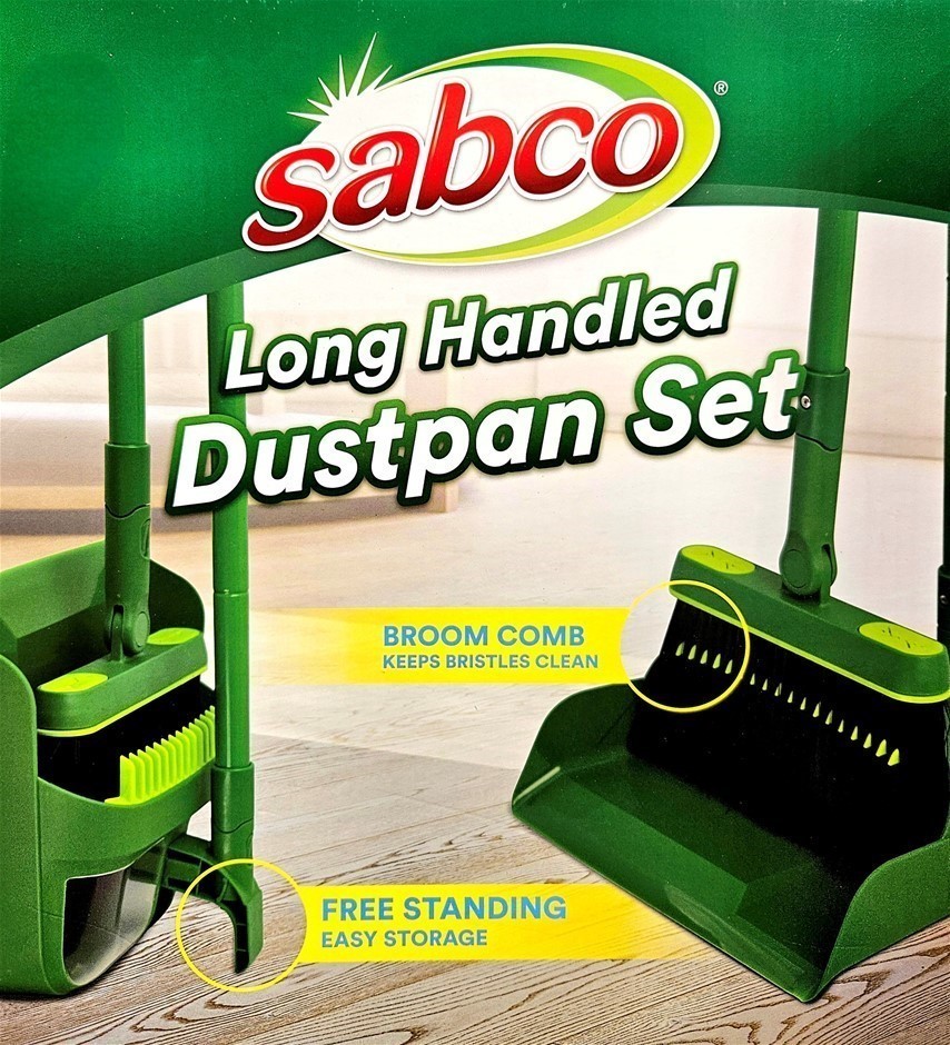 SABCO Long Handled Dustpan Set. N.B: Damaged packaging.