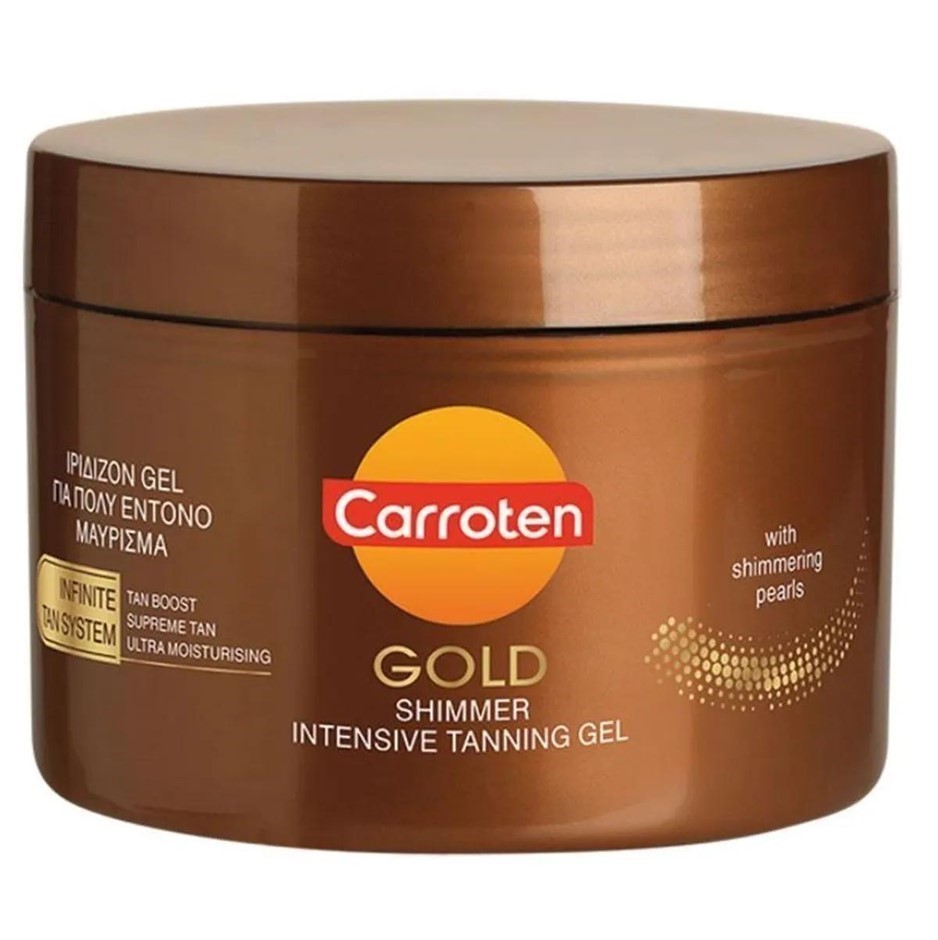 5 x CARROTEN Gold Shimmer Intensive Tanning Gel, 150ml.