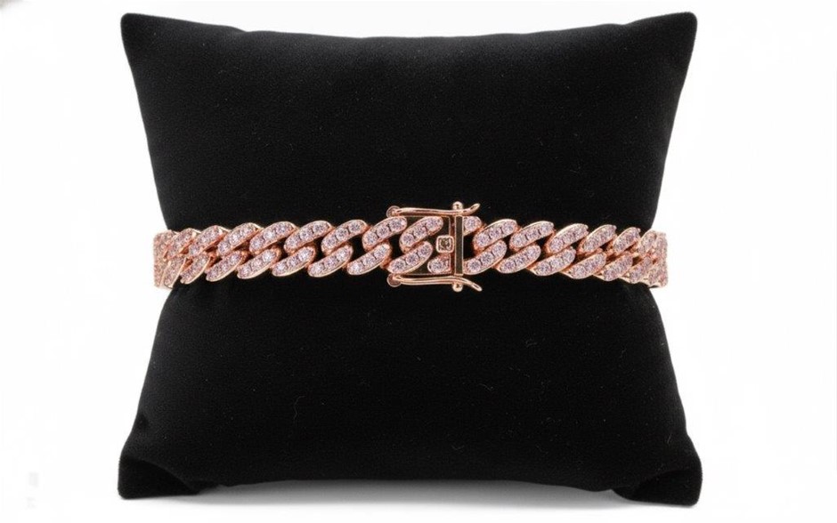 18k Rose Gold Filled Pink Bracelet stamped(18K)-20cm