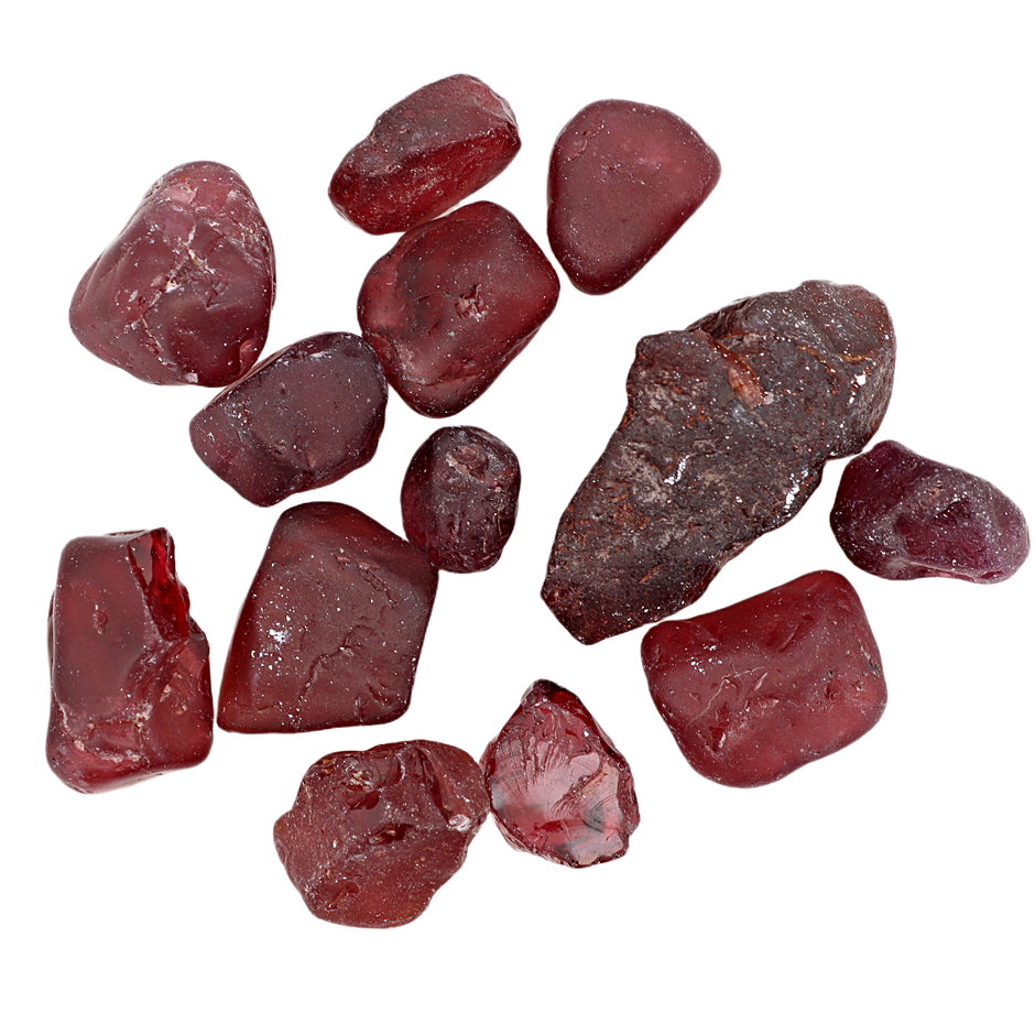 115.73 Carats Red Rhodolite Garnet Uncut Parcel