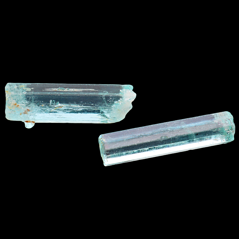 4.04 Carats Green Nigerian Beryl Emerald  - 2 Uncut Pieces