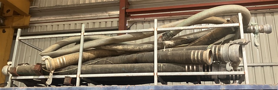 Stillage of Approx 12x Pump Suction Hoses - Various Sizes - Glendenning