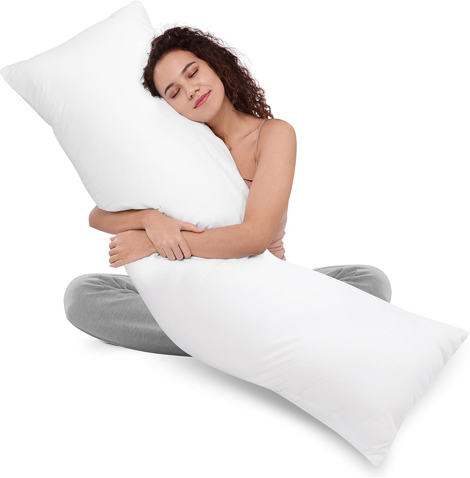 UTOPIA BEDDING Full Body Pillow for Adults, Long Pillow for Sleeping, Satin