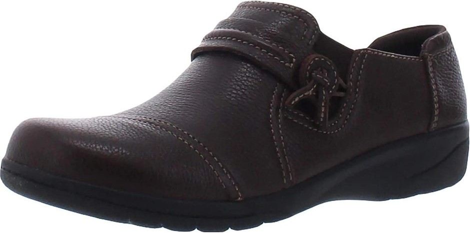 CLARKS Women's Cheyn Madi Slip-On Loafer, US9.5/UK7/EU41, Dark Brown Tumble