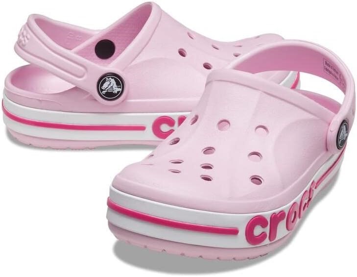 CROCS Kids Bayaband Clog, USJ2/EU33-34, Ballerina Pink/Candy Pink, 207019.