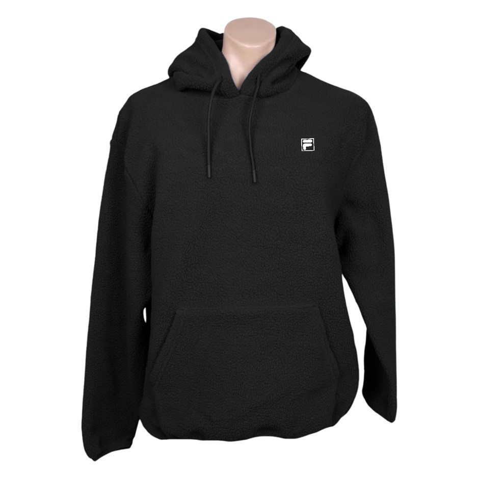 FILA Men's Carlo Hoodie, Size L, Black (001), 241264. Buyers Note - Discou