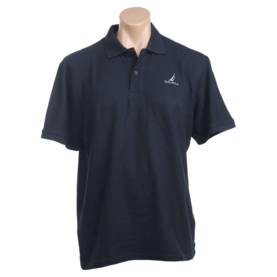 NAUTICA Men's Regular Polo, Size M, 100% Cotton, Dark Navy, K201223. Buyer