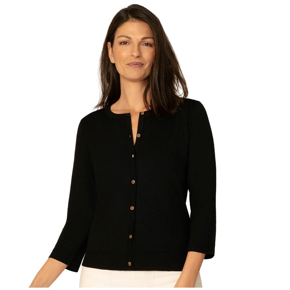 CABLE&GAUGE Women's Cardigan, Size 2XL, Black. Buyers Note - Discount Frei