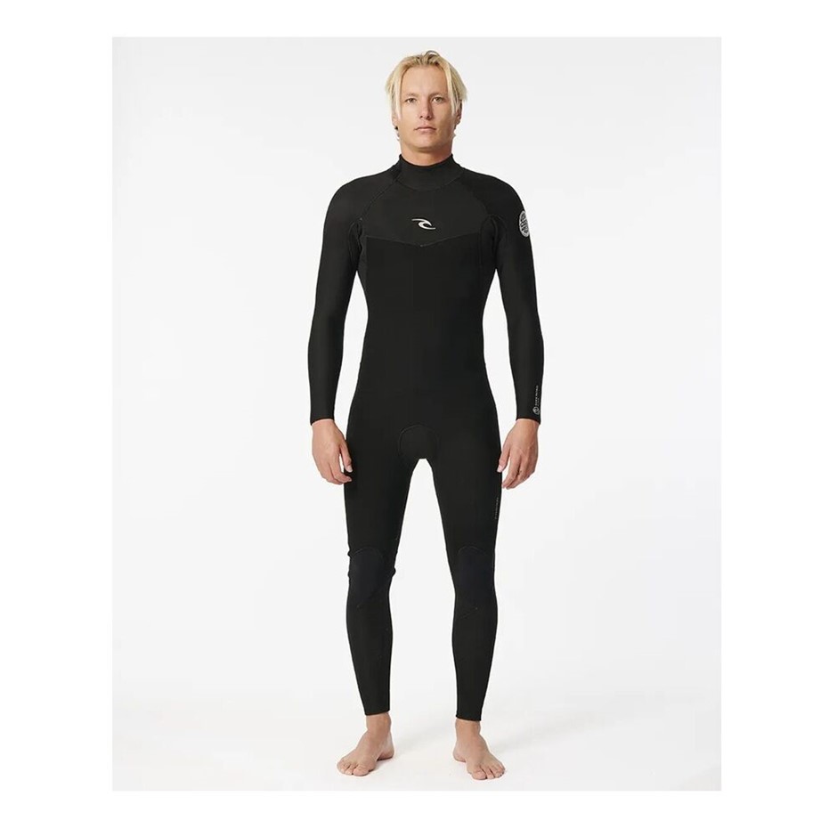 RIP CURL Men's Dawn Patrol 3/2mm Back Zip Steamer Wetsuit, Size MS, Black (
