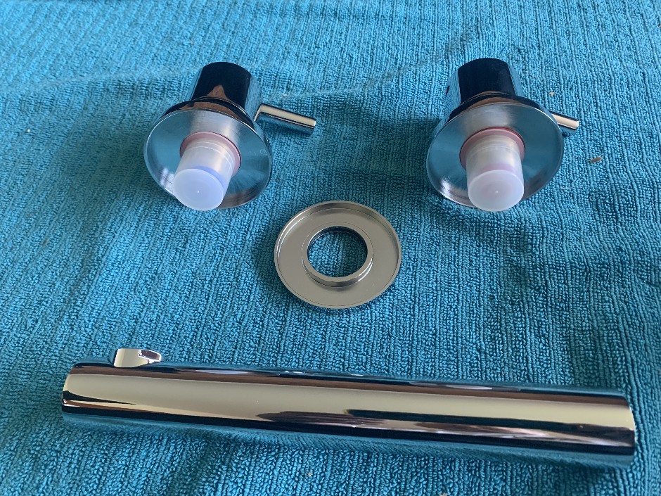 1 x Wall Spout with Hot and Cold Mixers (Unused)