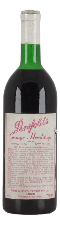 Penfolds Bin 95 Grange Hermitage 1976 (1x 750mL) SA.