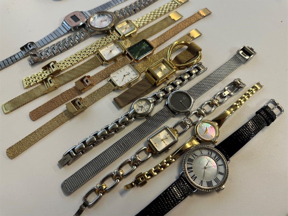 12 x Asstd. watch brands CASIO, CK, GUESS, CITIZEN, ANNE KLEIN & others
