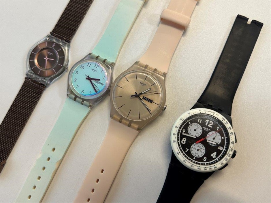 4 x Asstd. SWATCH watch models