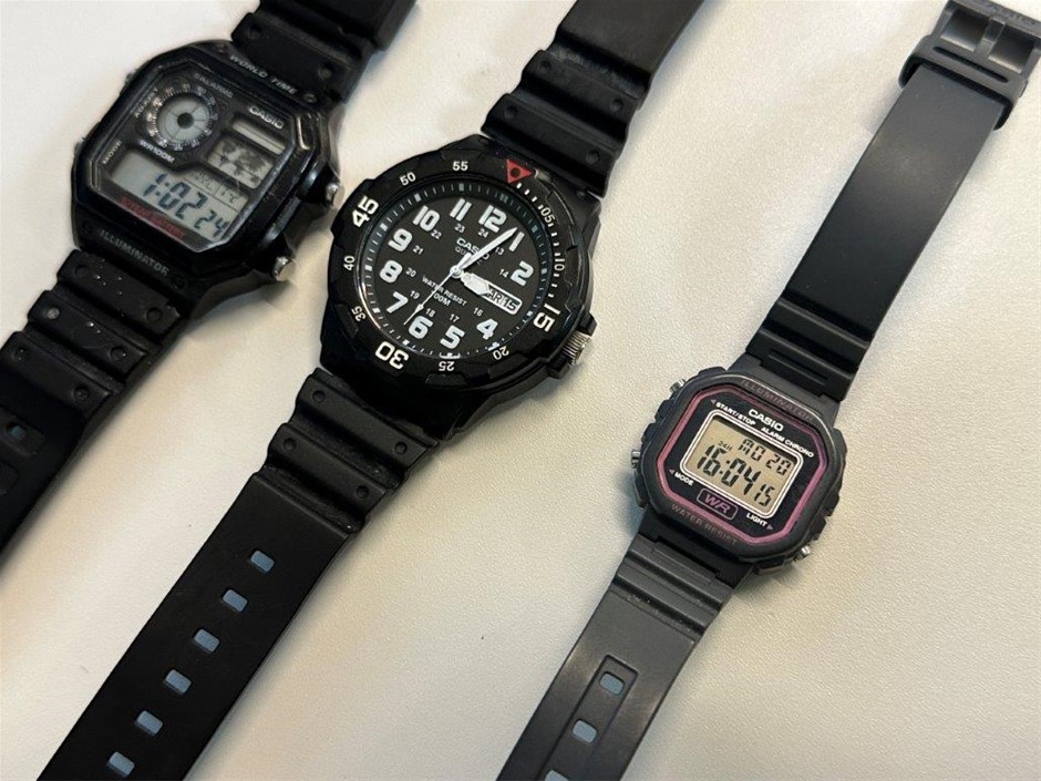 3 x Asstd. CASIO watches