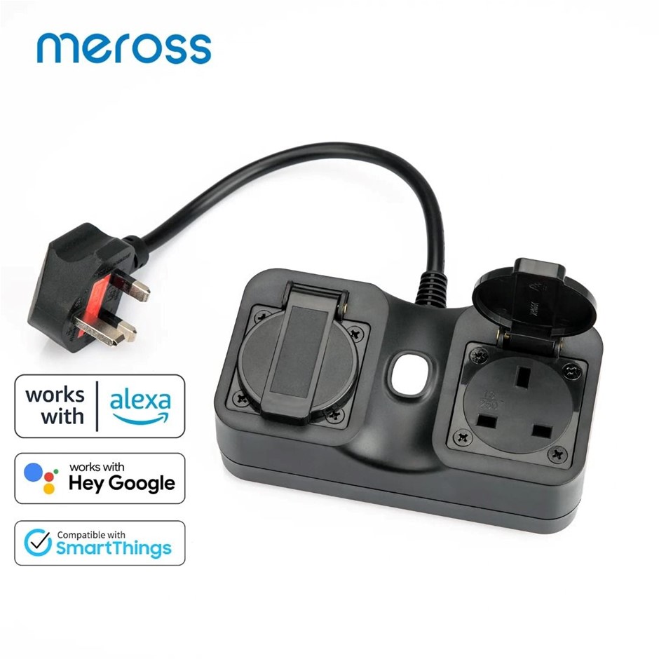MEROSS Smart Plug Outdoor Indoor WiFi Outlets 10A Waterproof IP44, Compatib
